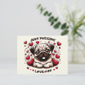 Carte Postale Juste 'Pugging' Vous aimez (Debout devant)