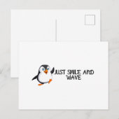 Carte Postale juste sourire et saluer (Devant / Derrière)