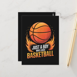 Carte Postale Juste un garçon qui aime le basket-ball