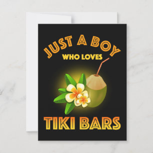 Carte Postale Juste Un Garçon Qui Aime Les Bars Tiki
