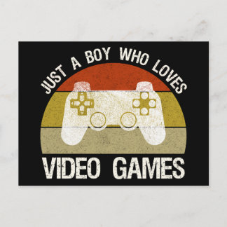 Carte Postale Juste Un Garçon Qui Aime Les Jeux Vidéo