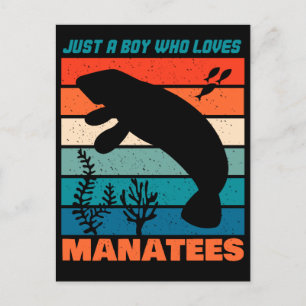 Carte Postale Juste Un Garçon Qui Aime Les Manates - Retro Anima