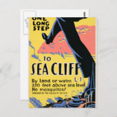 Carte Postale Juste un long pas vers Sea Cliff (Devant / Derrière)