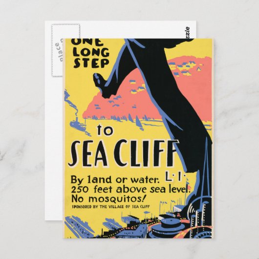 Carte Postale Juste un long pas vers Sea Cliff (Devant / Derrière)