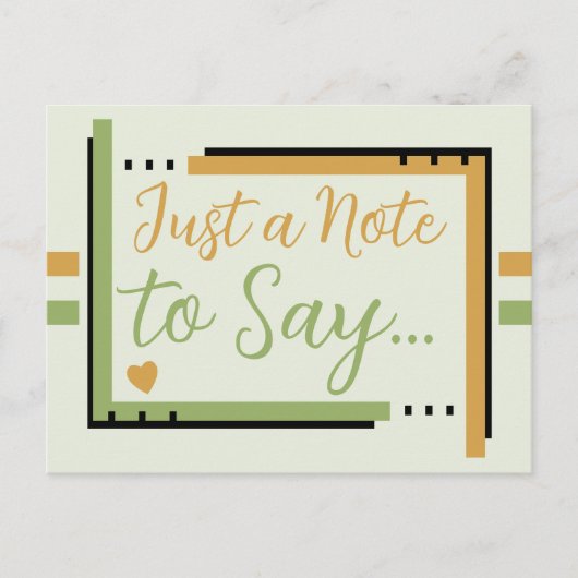 Carte Postale Juste un mot pour dire or vert (Devant)