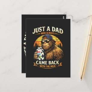 Carte Postale Juste un papa qui revenait toujours avec le lait