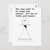 Carte Postale Juste un pion (Devant / Derrière)