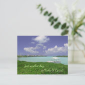 carte postale/ "Juste une autre journée à Turks an (Debout devant)