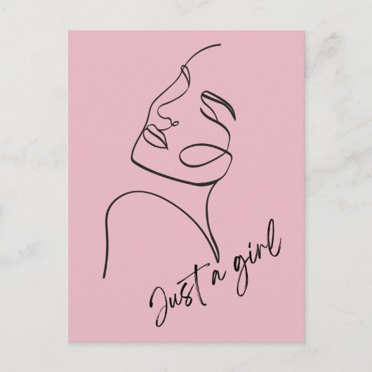CARTE POSTALE JUSTE UNE FILLE (Devant)