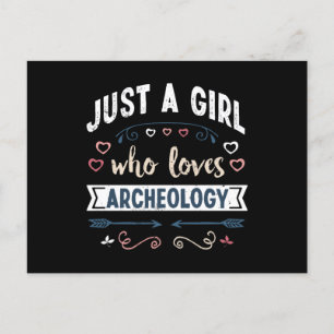 Carte Postale Juste une fille qui aime Archéologie Drôle Cadeaux