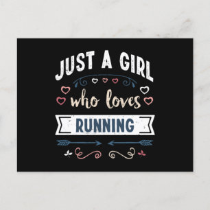 Carte Postale Juste une fille qui aime courir des cadeaux amusan