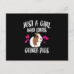 Carte Postale Juste Une Fille Qui Aime Guinée Cochons Guinée Cad