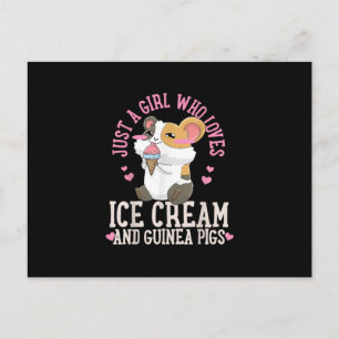 Carte Postale Juste Une Fille Qui Aime La Crème De Glace Et Les