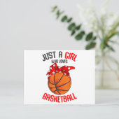 Carte Postale Juste une fille qui aime la fille de basket-ball (Debout devant)