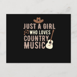 Carte Postale Juste une fille qui aime la musique country