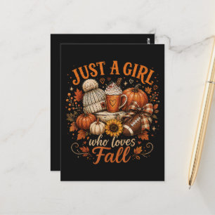 Carte Postale Juste Une Fille Qui Aime Le Football D'automne Cit