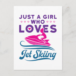 Carte Postale Juste une fille qui aime le jet-ski PWC