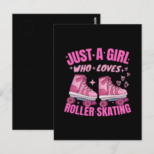 Carte Postale Juste Une Fille Qui Aime Le Patin À Roulettes