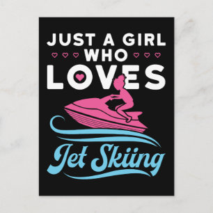 Carte Postale Juste une fille qui aime le ski nautique