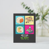 Carte Postale Juste une fille qui aime le sushi (Debout devant)