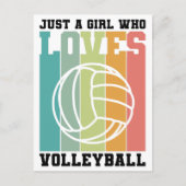 Carte Postale Juste une fille qui aime le volleyball (Devant)