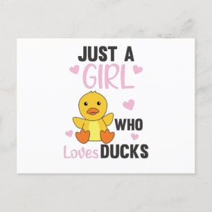Carte Postale Juste une fille qui aime les canards - mignons ani