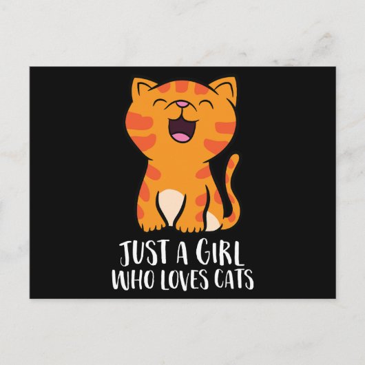 Carte Postale Juste une fille qui aime les chats Pullover (Devant)