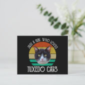 Carte Postale Juste Une Fille Qui Aime Les Chats Tuxedo (Debout devant)