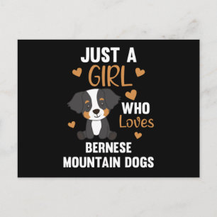 Carte Postale Juste une fille qui aime les chiens de montagne be