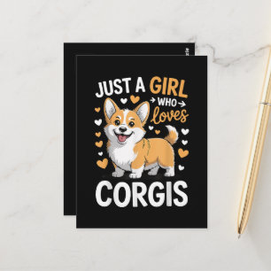 Carte Postale Juste Une Fille Qui Aime Les Corgis