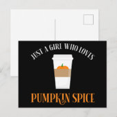 Carte Postale Juste une fille qui aime les épices Citrouilles (Devant / Derrière)