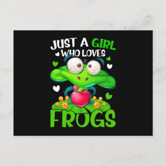 Carte Postale Juste Une Fille Qui Aime Les Grenouilles Enfants F