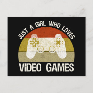 Carte Postale Juste Une Fille Qui Aime Les Jeux Vidéo