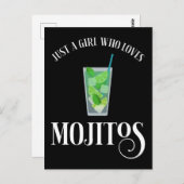 Carte Postale Juste Une Fille Qui Aime Les Mojitos (Devant / Derrière)