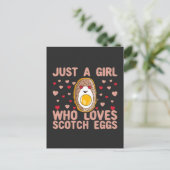 Carte Postale Juste Une Fille Qui Aime Les Oeufs Écossais (Debout devant)