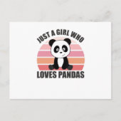 Carte Postale Juste Une Fille Qui Aime Les Pandas Les Animaux Do (Devant)