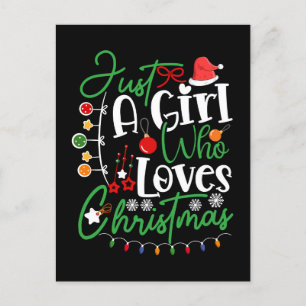 Carte Postale Juste une fille qui aime Noël