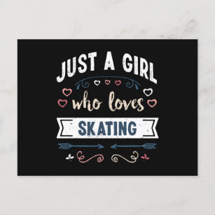 Carte Postale Juste une fille qui aime patiner Dons Amusants