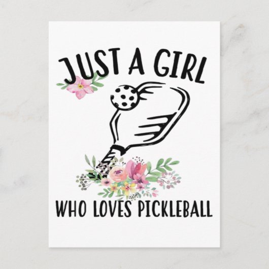 Carte Postale Juste une fille qui aime Pickleball (Devant)