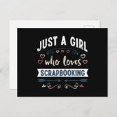 Carte Postale Juste une fille qui aime Scrapbooking Drôle Cadeau (Devant / Derrière)