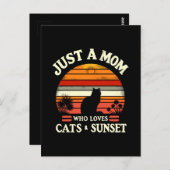 Carte Postale Juste une mère qui aime les chats (Devant / Derrière)