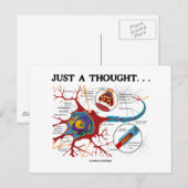 Carte Postale Juste Une Pensée... (Neuron / Synapse) (Devant / Derrière)