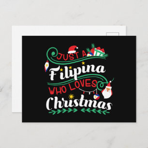 Carte Postale Juste une Philippine qui aime Noël