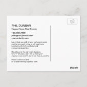 Carte Postale Juste Vendu Immobilier Advert Modèle Promo (Dos)