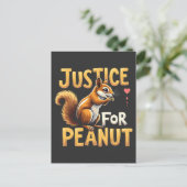 Carte Postale Justice pour arachide L’écureuil P’nut PNut arachi (Debout devant)