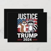 Carte Postale Justice Pour Peanut Win Trump 2024 (Devant / Derrière)