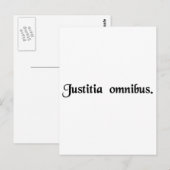 Carte Postale Justice pour tous. (Devant / Derrière)