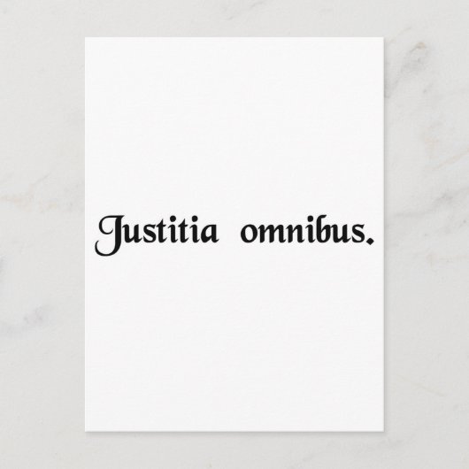 Carte Postale Justice pour tous. (Devant)