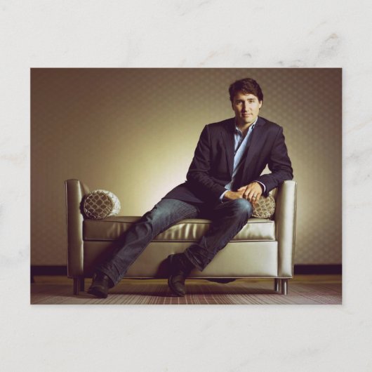 Carte Postale Justin Trudeau en jeans 2014 (Devant)
