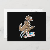 Carte Postale juteux anniversaire kangaroo (Devant / Derrière)